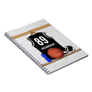 Carnet Basket-ball noir et blanc du Jersey