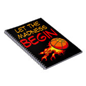 Carnet Basket volant en flammes avec citation, Sport (Côté Droit)