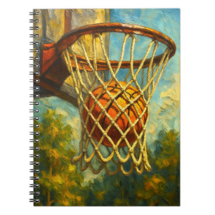 Carnet Basketball Hoop Impressionist Art Notebook Sport