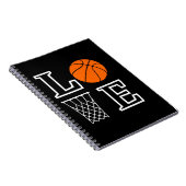 Carnet Basketball Hoops, Basketball Player Gift           (Côté Droit)