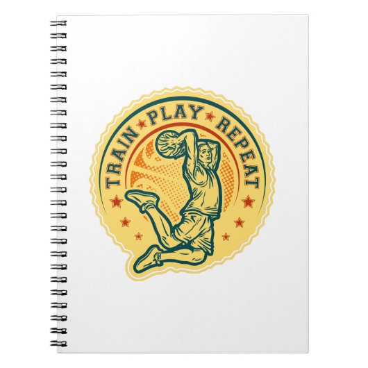 Carnet Basketball Slam Dunk Design Vintage (Devant)