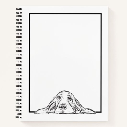 Carnet basset blanc (Devant)