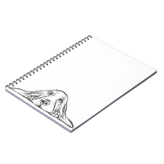 Carnet basset blanc (Côté gauche)