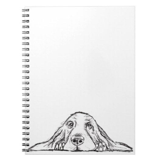 Carnet basset blanc (Devant)