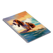 Carnet Basset Hound Beach Surf Peinture (Côté Droit)