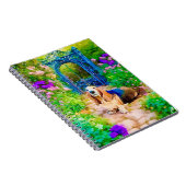 Carnet Basset hound dans un jardin secret (Côté Droit)