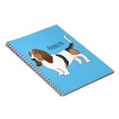 Carnet Basset hound dessin de chien (Côté Droit)