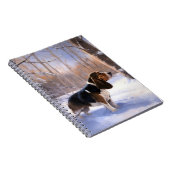 Carnet Basset Hound Laisser neiger Noël (Côté Droit)