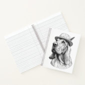 Carnet Basset Hound Marble Statue Antique Style Notebook (Intérieur)