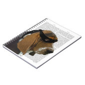 Carnet Basset Hound Ninja (Côté gauche)