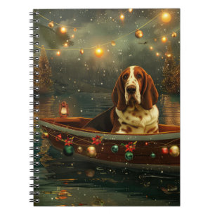 Carnet Basset Hound Noël Festive Voyage
