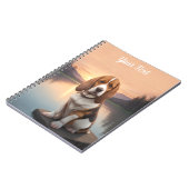 Carnet Basset Hound par le lac (Côté gauche)