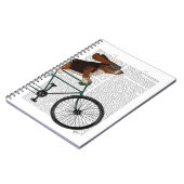 Carnet Basset Hound sur vélo (Côté gauche)