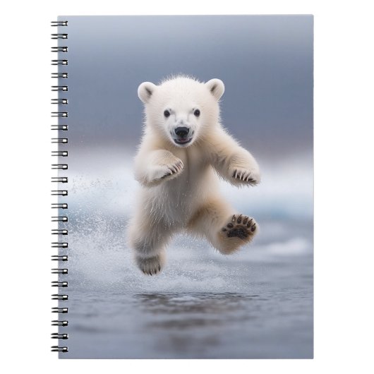 Carnet Bassin d'ours polaire amusant (Devant)
