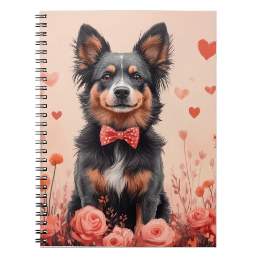 Carnet Bataille australienne avec Roses - Saint-Valentin (Devant)