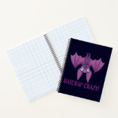 Carnet Batcrap Crazy Wacky Cartoon Bat (Intérieur)