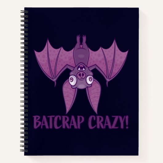 Carnet Batcrap Crazy Wacky Cartoon Bat (Devant)