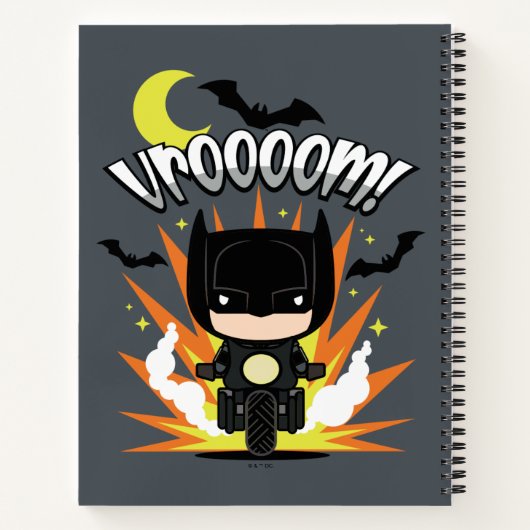 Carnet Batcycle Chibi Batman (Dos)