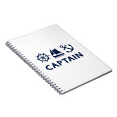 Carnet Bateau à roues Ancre Capitaine Dark Blue (Côté Droit)