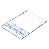 Carnet Bateau à voile bleu blanc de Delft (Côté gauche)