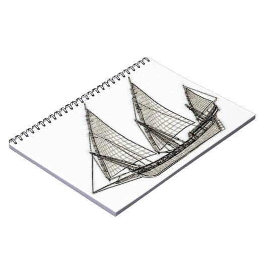 Carnet bateau à voile pirate (Côté gauche)