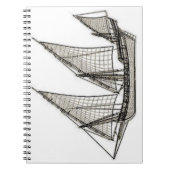 Carnet bateau à voile pirate (Devant)