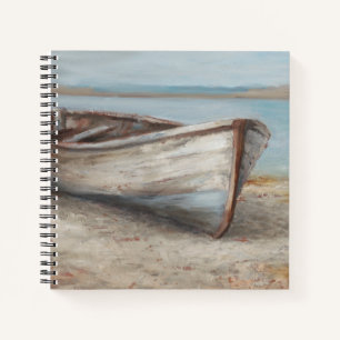 Carnet Bateau blanchi à la chaux sur le rivage