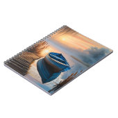 Carnet Bateau bleu rustique Reflet du ciel matinal (Côté gauche)
