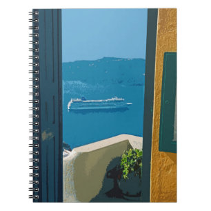 Carnet bateau de croisière à Santorin, Grèce