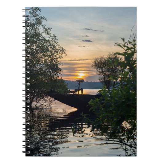 Carnet Bateau de pêche au lever du soleil (Devant)