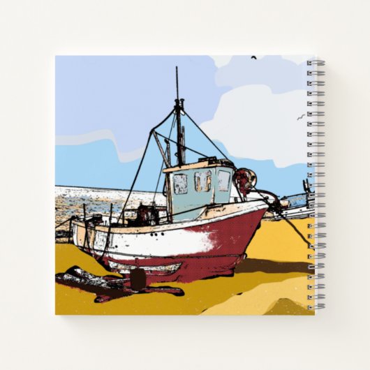 Carnet Bateau de pêche pittoresque (Dos)