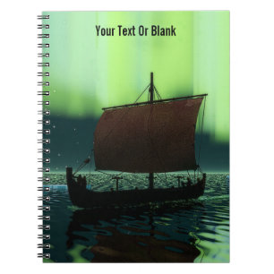 Carnet Bateau de Viking sous les lumières du nord
