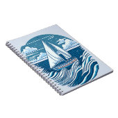 Carnet bateau design vintaje océan 1 (Côté Droit)