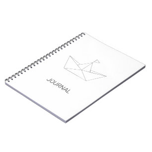 Carnet Bateau en papier mignon minimaliste Nom personnali