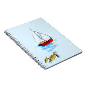 Carnet Bateau marin de tortues de mer d'Hawaii (Côté Droit)