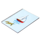 Carnet Bateau marin de tortues de mer d'Hawaii (Côté gauche)