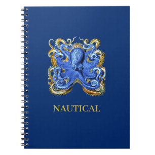 Carnet Bateau nautique Beach House Octopus Custom