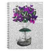 Carnet Bateau papillon 2 violet et vert (Devant)