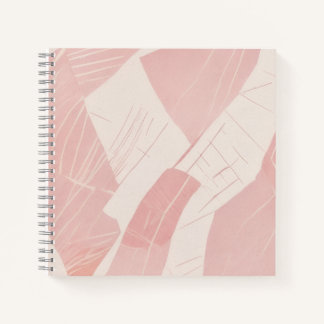 Carnet Batik Abstrait Rose Pâle
