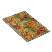 Carnet Batik indonésien style balinais jaune orange (Côté Droit)