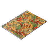 Carnet Batik indonésien style balinais jaune orange (Côté gauche)