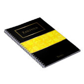 Carnet Batik jaune vif Nom simple (Côté Droit)