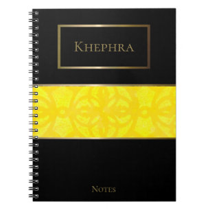 Carnet Batik jaune vif Nom simple