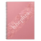 Carnet Batik Rose Ruddy Avec Nom (Devant)