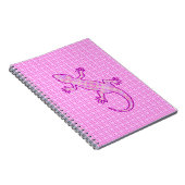 Carnet Batik tribal Gecko - orchidée et coquille rose (Côté Droit)