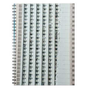 CARNET BÂTIMENT EN BÉTON BLANC ET BLEU