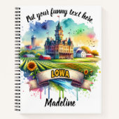 Carnet Bâtiment historique de l'Iowa dans des champs colo (Devant)