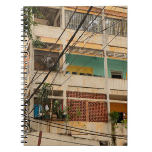 Carnet Bâtiment Vintage coloré - vietnamien, ancien,