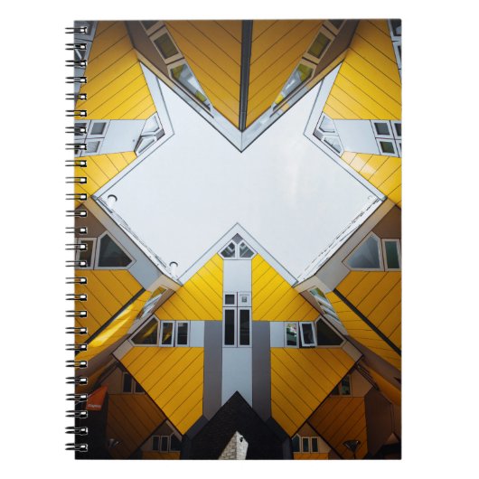 CARNET BÂTIMENTS GÉOMÉTRIQUES JAUNES ET GRIS (Devant)