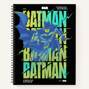 Carnet Batman Électrique Qui Traverse La Typographie